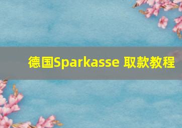 德国Sparkasse 取款教程